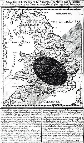 Edmond Halley's solar eclipse chart