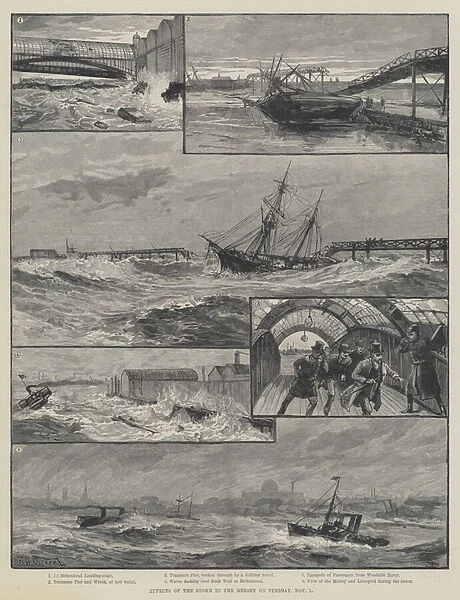 Effects of the Storm in the Mersey on Tuesday, 1 November (engraving)