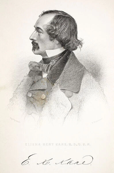 Elisha Kent Kane, illustration from The second Grinnell Expedition in Search of Sir