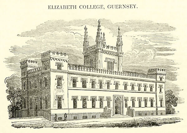 Elizabeth College, Guernsey (engraving)