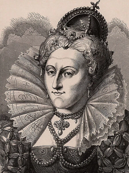 Elizabeth I (1533-1603) Queen of England (engraving)