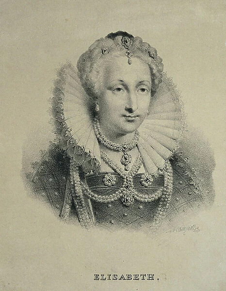 Elizabeth I of England (lithograph)