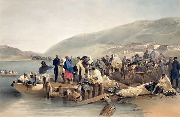 The Embarkation of the Sick at Balaklava, plate from The Seat of War in the East
