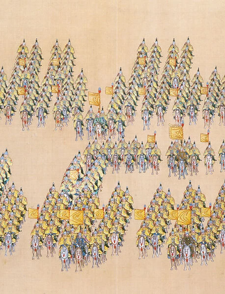 Emperor Qianlongs review of the grand parade of troops