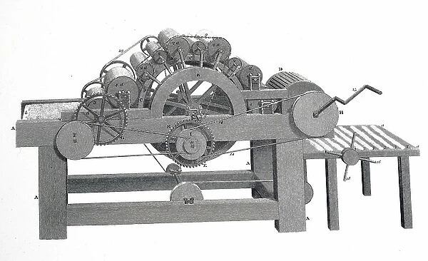 English Cotton manufacturing equipment, 1830