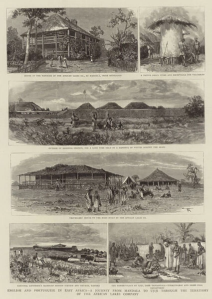 English and Portuguese in East Africa, a Journey from Mandala to Ujiji through the Territory of the African Lakes Company (engraving)