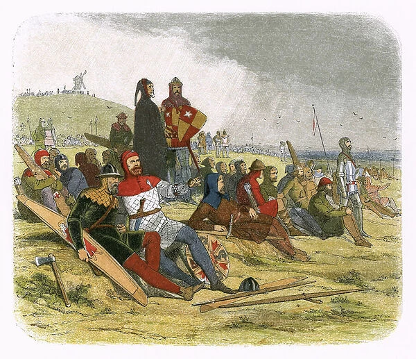The English wait for the French at Crecy