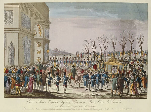 The Entrance of Emperor Napoleon I (1769-1821) and Empress Marie Louise of Austria