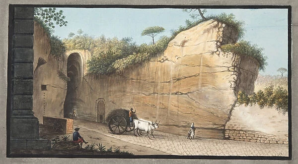 Entrance of the Grotta of Pausilipo, Plate XVI, from Campi Phlegraei