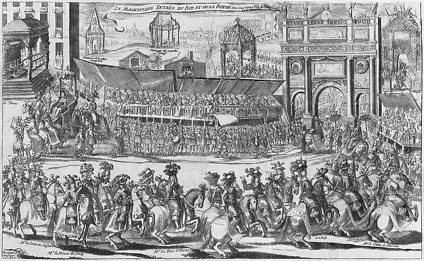 The Entry of Louis XIV and Marie-Therese of Austria in to Paris on 26th August 1660