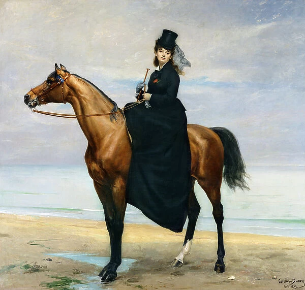 Equestrian Portrait of Mademoiselle Croizette, 1873 (oil on canvas)