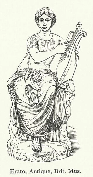 Erato, Antique, British Museum (engraving)