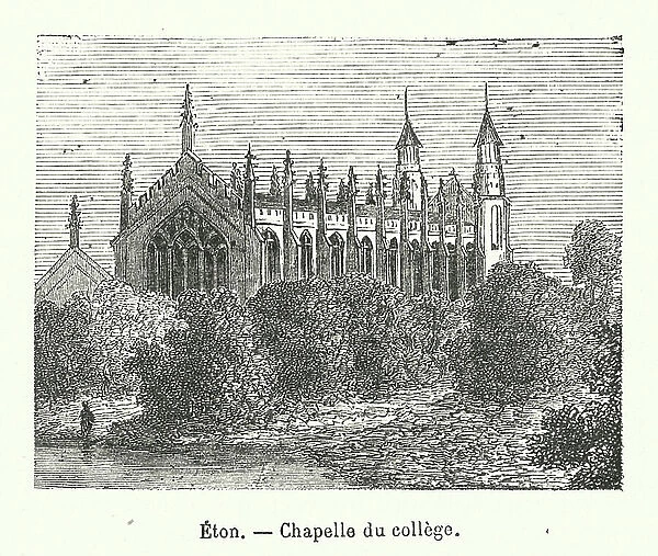 Eton, Chapelle du college (engraving)