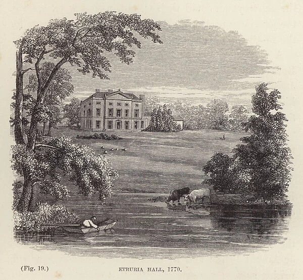 Etruria Hall, 1770 (engraving)