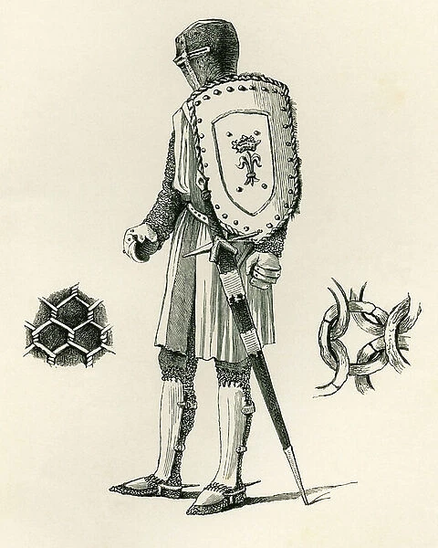 Examples of plate and chain armour dating from A. D. 1250, from The British Army: Its Origins, Progress and Equipment, published 1868