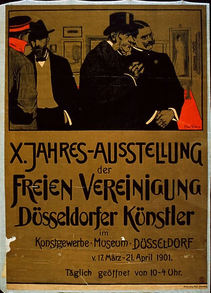Exhibition of Dusseldorf Artists at the Kunstgewerbe Museum, Dusseldorf (colour litho)