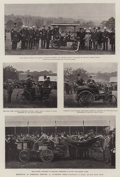 Exhibition of Horseless Vehicles at Tunbridge Wells (b  /  w photo)