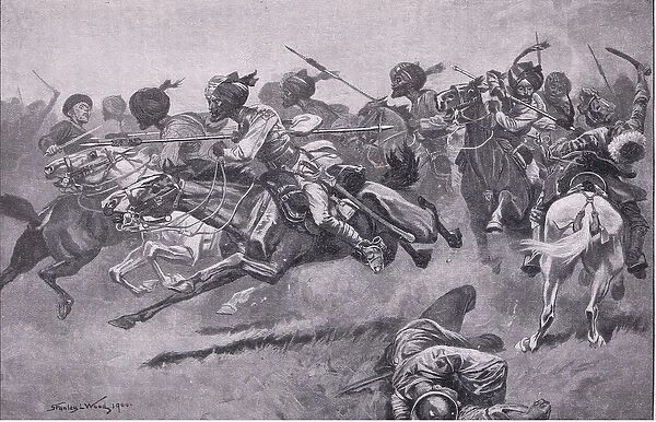 On the expedition to Pao-Ting-Fu: a charge of the Bengal lancers (litho)