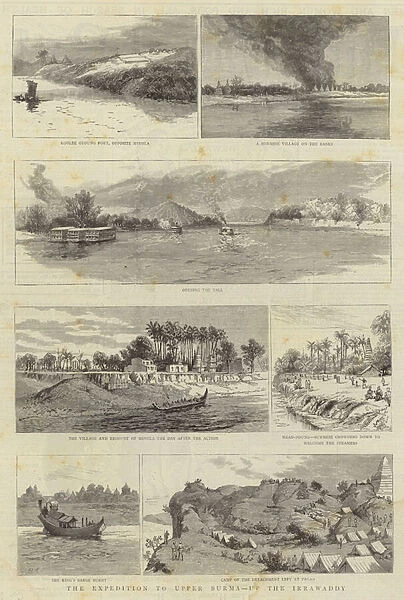 The Expedition to Upper Burma, up the Irrawaddy (engraving)