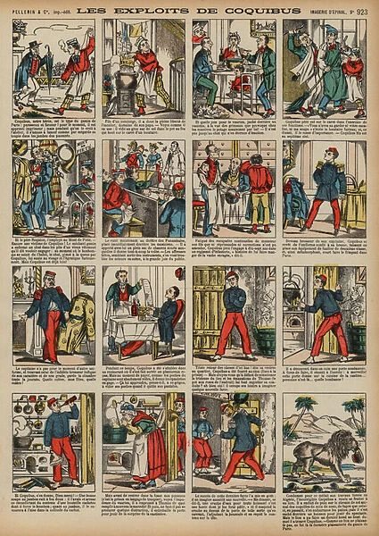 The exploits of Coquibus (coloured engraving)