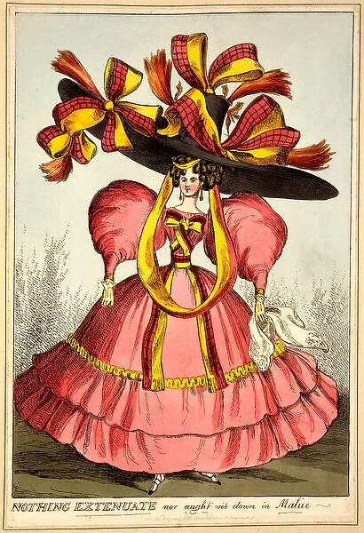 Nothing Extenuate nor aught set down in Malice, 1827 (hand-coloured engraving)