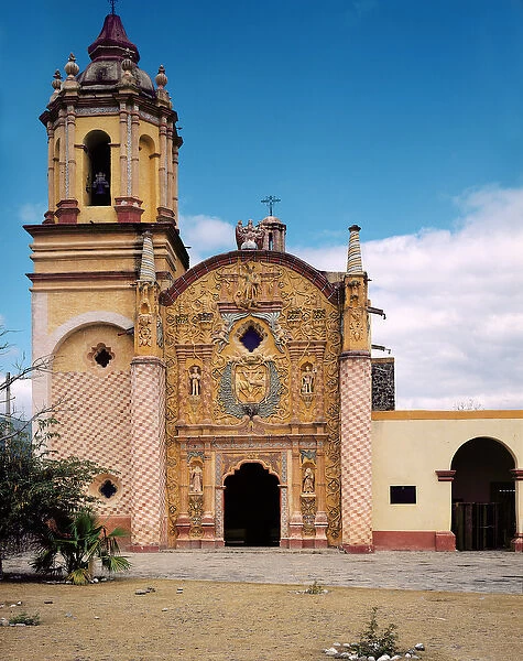 Facade of the Franciscan Mission Church of the Archangel Saint Michael at Conca