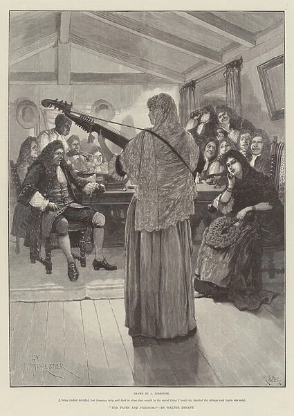 For Faith and Freedom, by Walter Besant (engraving)