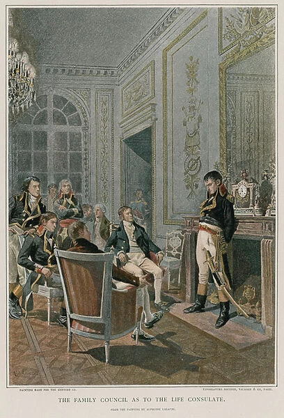 The Family Council as to the Life Consulate (colour litho)
