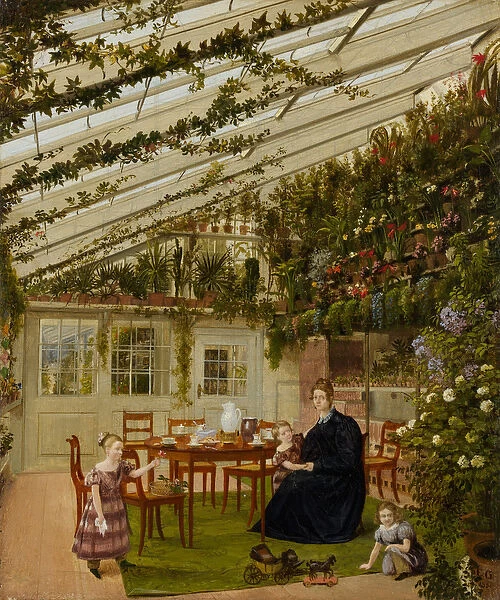 The Family of Mr. Westfal in the Conservatory, 1836 (oil on canvas)