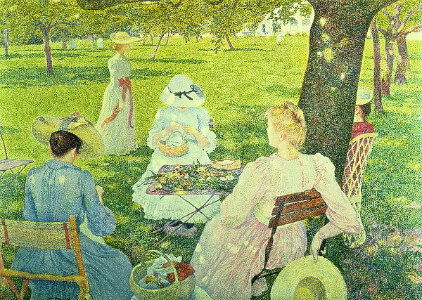 Family in the Orchard, 1890 (oil on canvas)