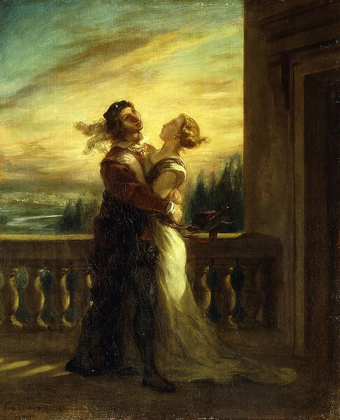 The Farewell of Romeo and Juliet; Les Adieux de Romeo et Juliette, 1845 (oil on canvas)