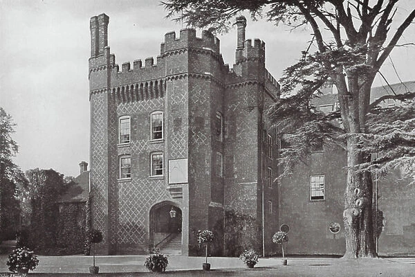 Farnham Castle, The Early Tudor Tower above the Hall (b / w photo)