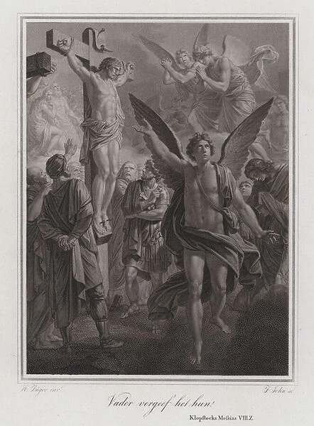 Father forgive them! Christ on the Cross (engraving)