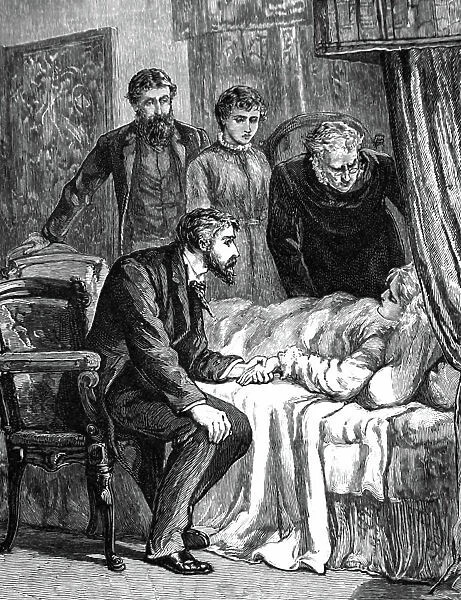 A father returning home to be by his daughter's deathbed, 1850