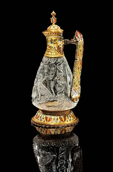Fatimid ewer, Egypt, 975-1025, mounted by Jean-Valentin Morel, Sevres, 1854 (rock crystal