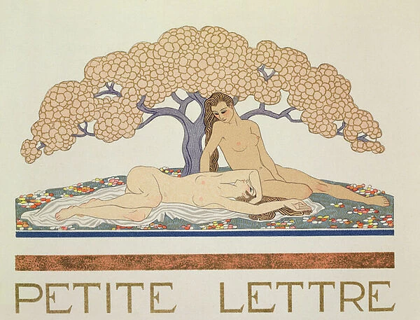 Female nudes, illustration from Les Mythes by Paul Valery (1871-1945) published 1923 (pochoir print)