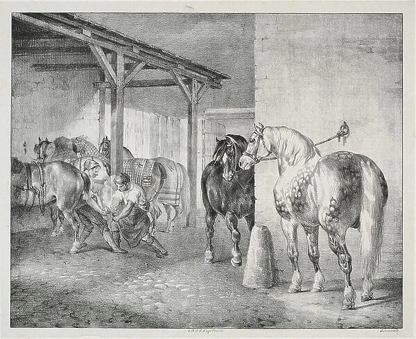 The Ferrier's Shed, 1823 (lithograph)