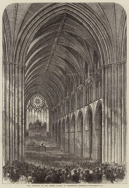 The Festival of the Three Choirs in Worcester Cathedral (engraving)