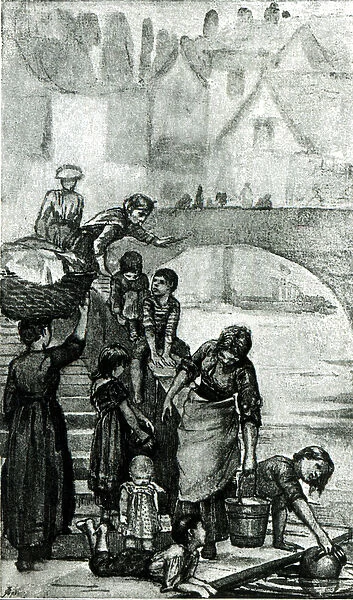 Fetching Water from the River from London Street Arabs by Dorothy Tennant