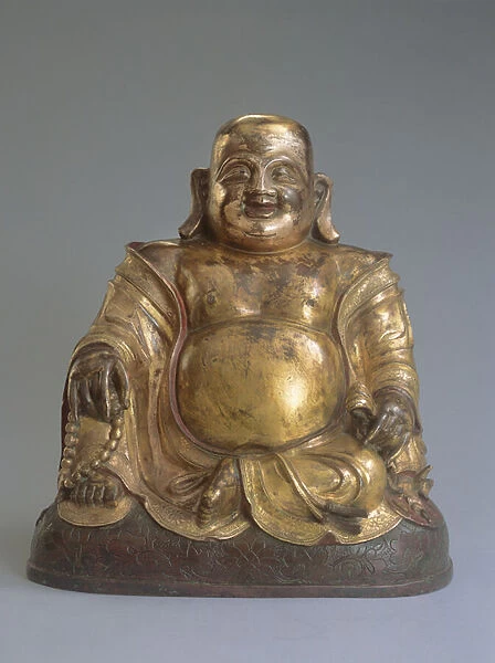 Figure of Budai Heshang (bronze gilt)
