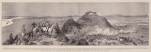 The Final Blow to Mahdism, the Battle of Omdurman, Panoramic View of the Main Attack (engraving)