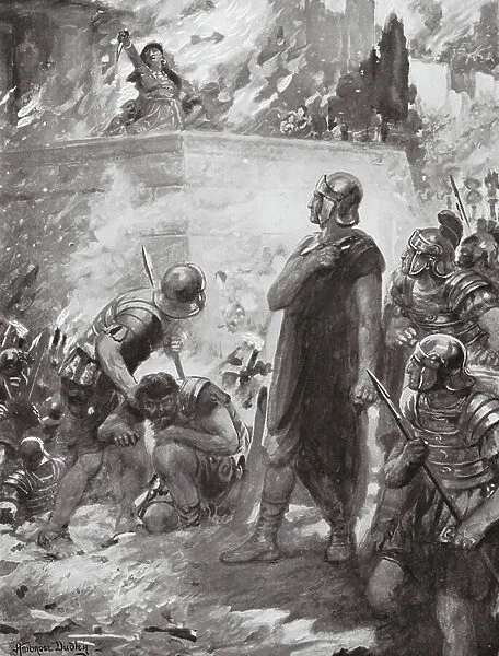 Final Destruction of Carthage by the Romans (litho)