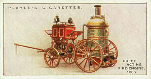 Fire-Fighting Appliances: Direct-Acting Fire-Engine, 1865 (colour litho)
