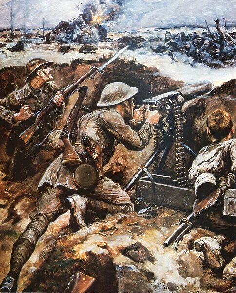First Battle of the Somme (colour litho)