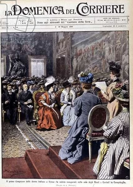 The first Italian Womens Congress in Rome took place in the Capitol. Ill