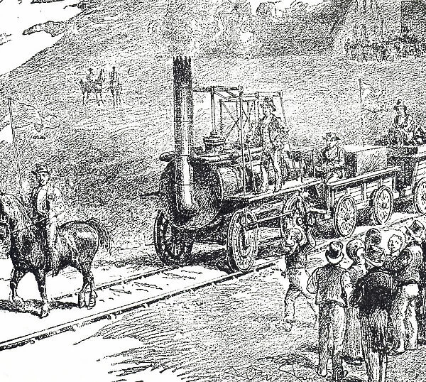 The first train on the Stockton and Darlington Railway