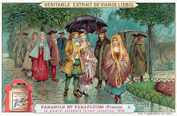 The first umbrella causes a sensation, 1620 (chromolitho)