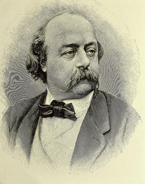 FLAUBERT, Gustave (1821-1880). English writer. Engraving