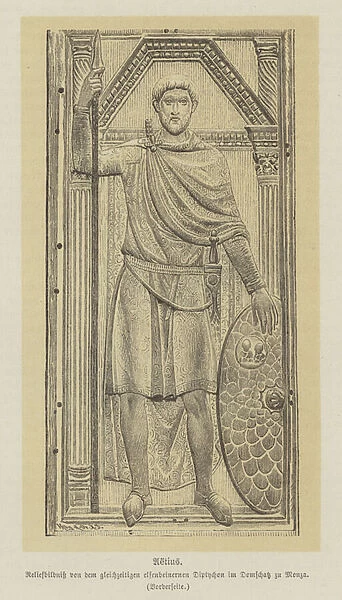 Flavius Aetius, Roman general (engraving)