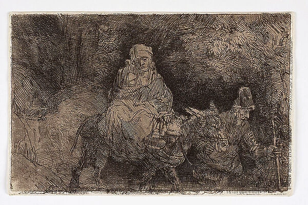 The Flight into Egypt, 1654 (Etching)